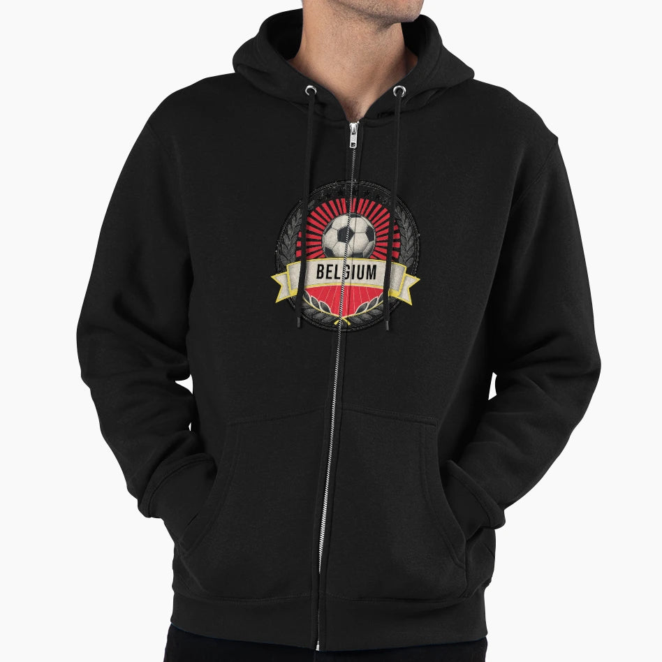 Belgium Soccer Crest Belgian Football Hoodie - Unique Graphic for Adults - T-Shirt, Sweatshirt, Hoodie
