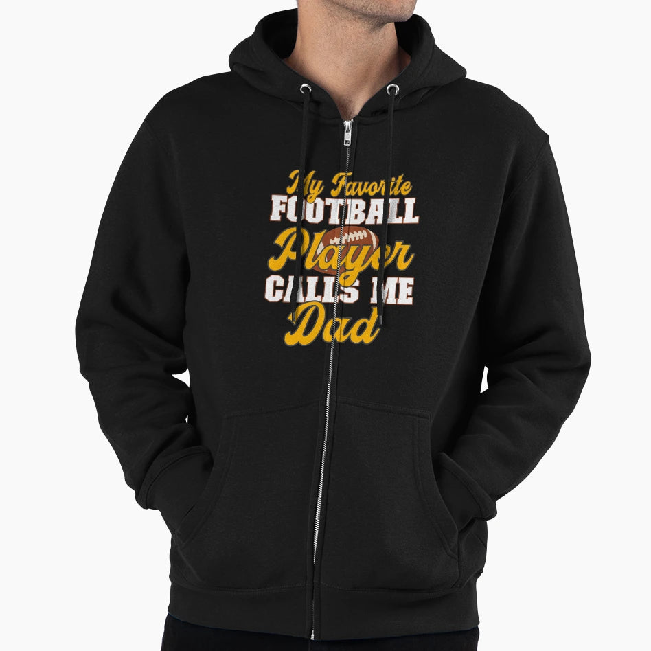 My Favorite Football Player Calls Me Hoodie - Custom Art Print for Adults - T-Shirt, Sweatshirt, Hoodie