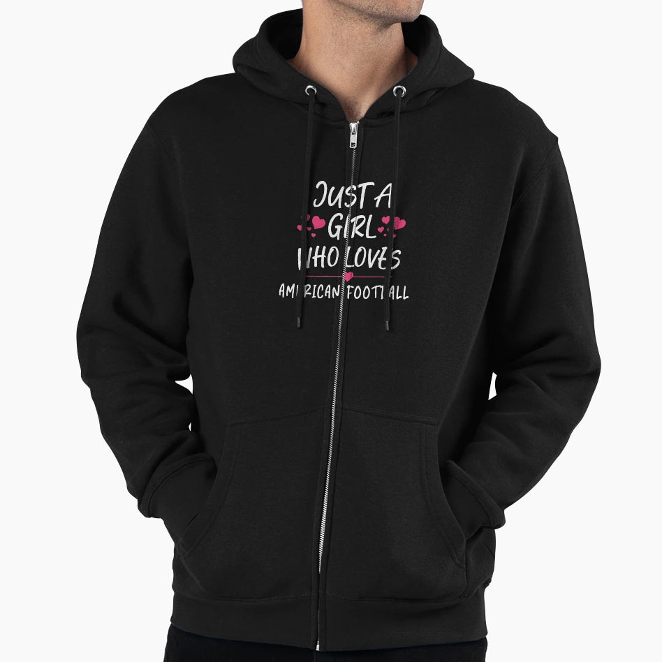 Just Who Loves American Football Hoodie - Trendy Graphic for Adults - T-Shirt, Sweatshirt, Hoodie