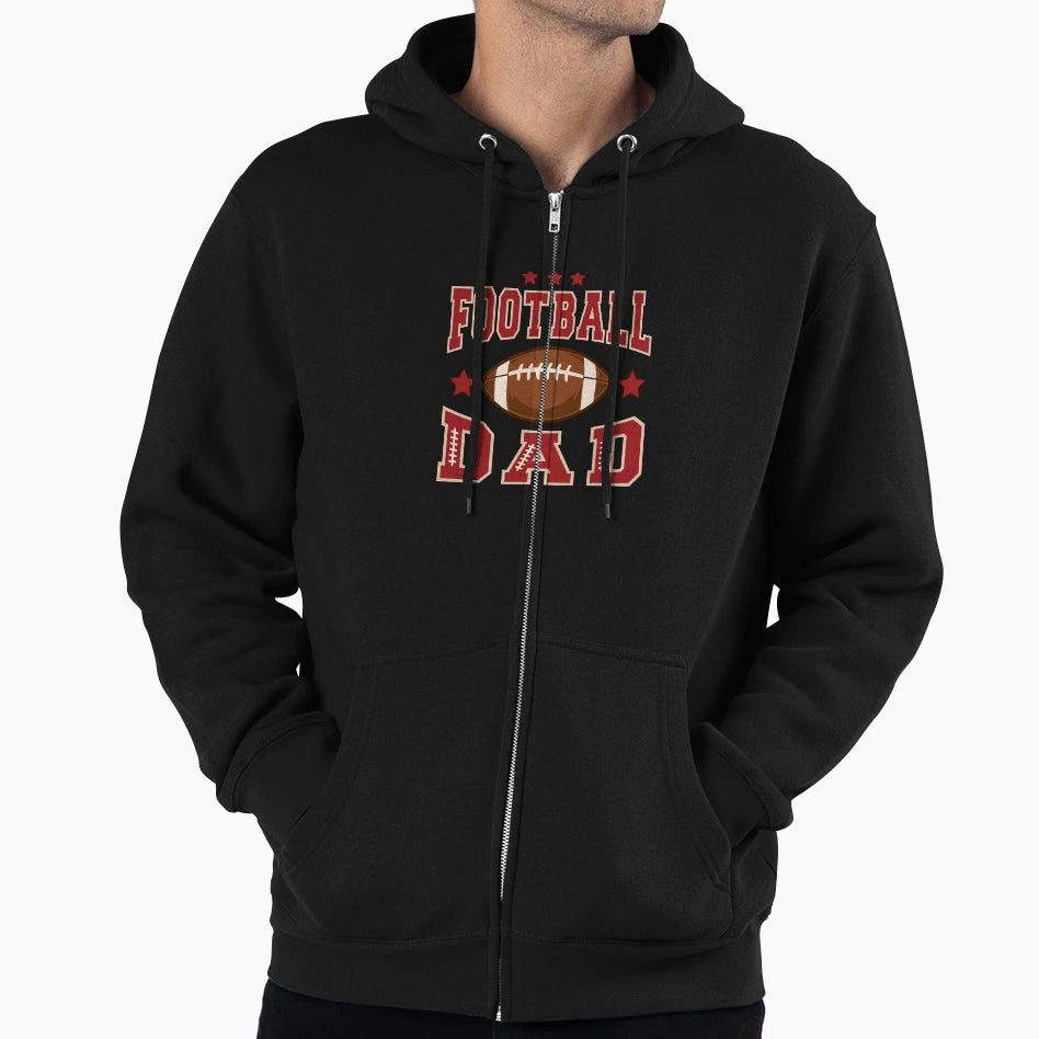 Fall Football Dad Hoodie - Aesthetic Graphic Men Women - T-Shirt, Sweatshirt, Hoodie