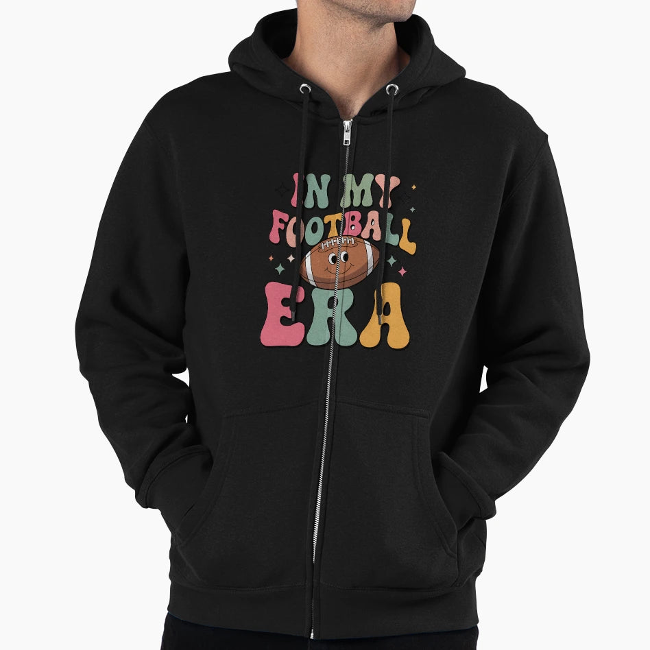 My Football Mom Era Funny Halloween Hoodie - Minimalist Print Men Women - T-Shirt, Sweatshirt, Hoodie