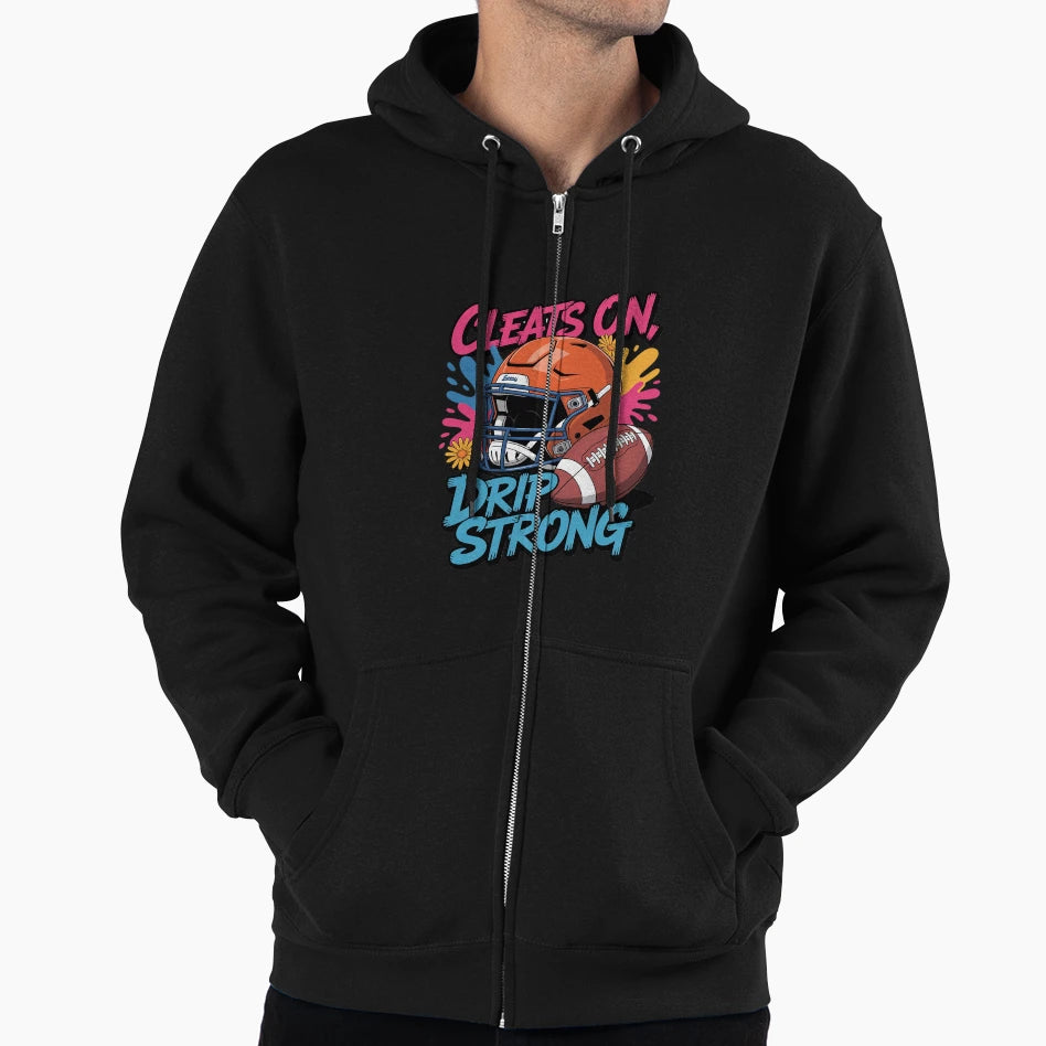 American Football Drip Cleats Drip Hoodie - Fun Novelty Design Men Women - T-Shirt, Sweatshirt, Hoodie