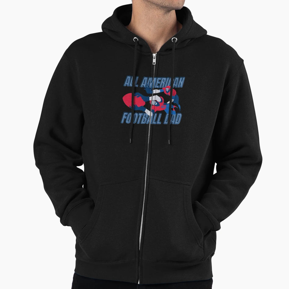 All American Football Dad Hoodie - Trendy Graphic for Adults - T-Shirt, Sweatshirt, Hoodie
