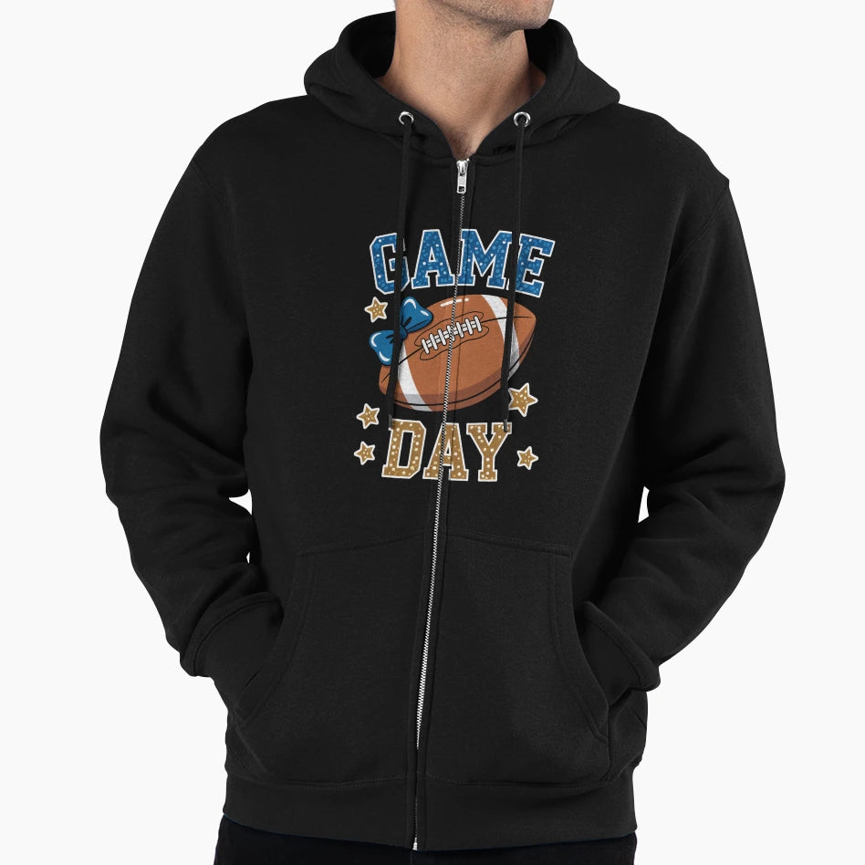 Glitter Game Day Vibes Hoodie - Unique Graphic Men Women - T-Shirt, Sweatshirt, Hoodie