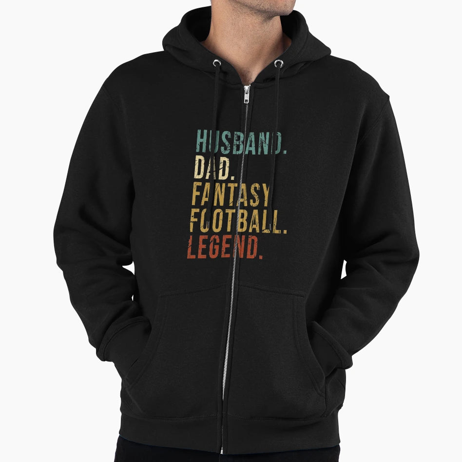 Husband Dad Fantasy Football Hoodie - Casual Everyday Wear for Adults - T-Shirt, Sweatshirt, Hoodie