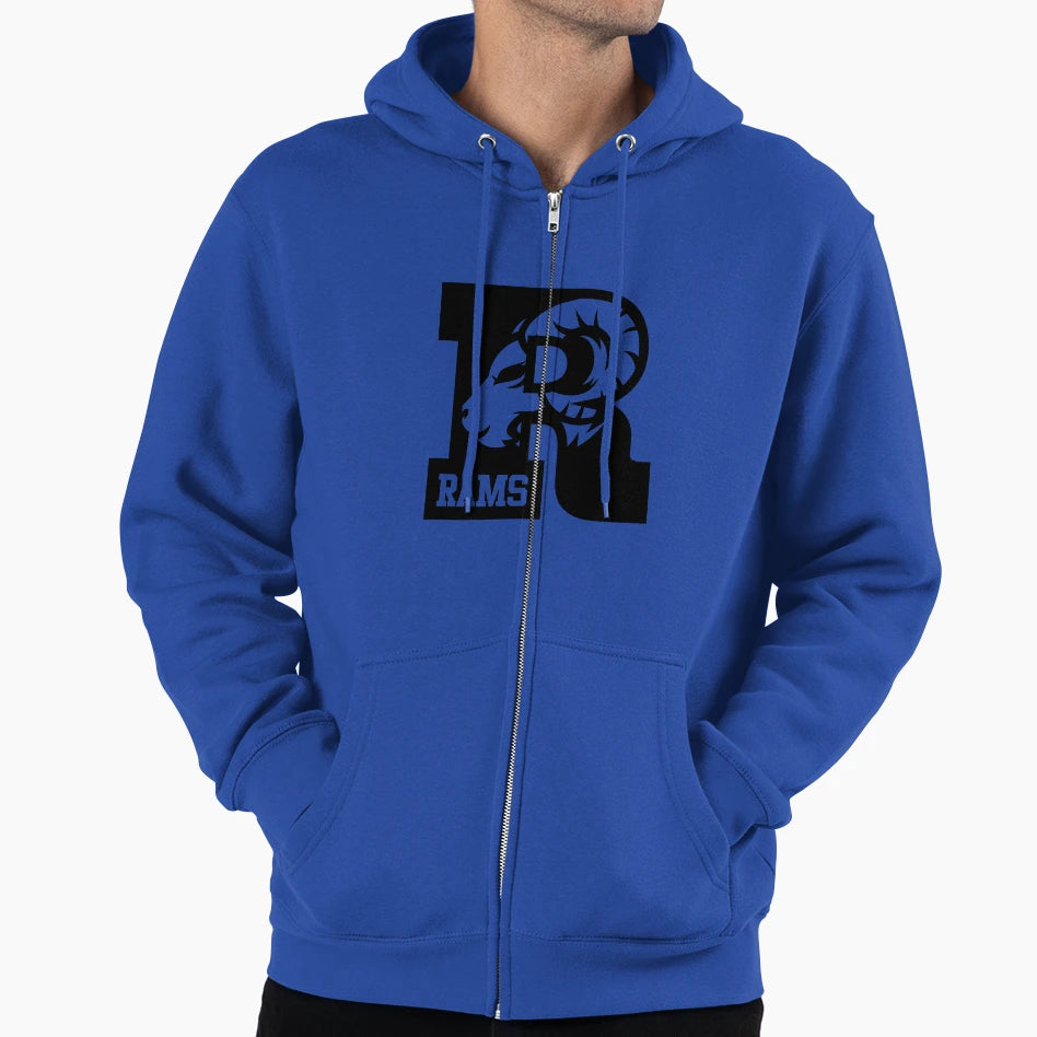 Rams R Hoodie - Streetwear Style for Adults - T-Shirt, Sweatshirt, Hoodie