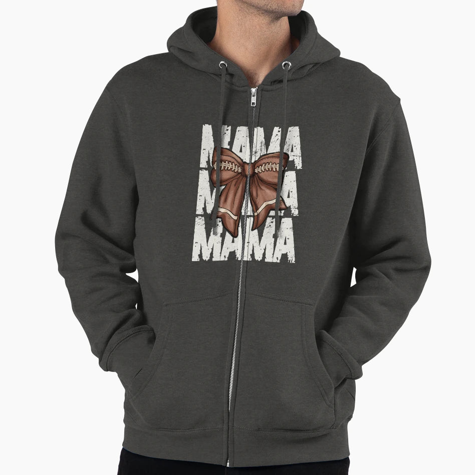 Coquette Football Mama Hoodie - Unique Graphic Men Women - T-Shirt, Sweatshirt, Hoodie