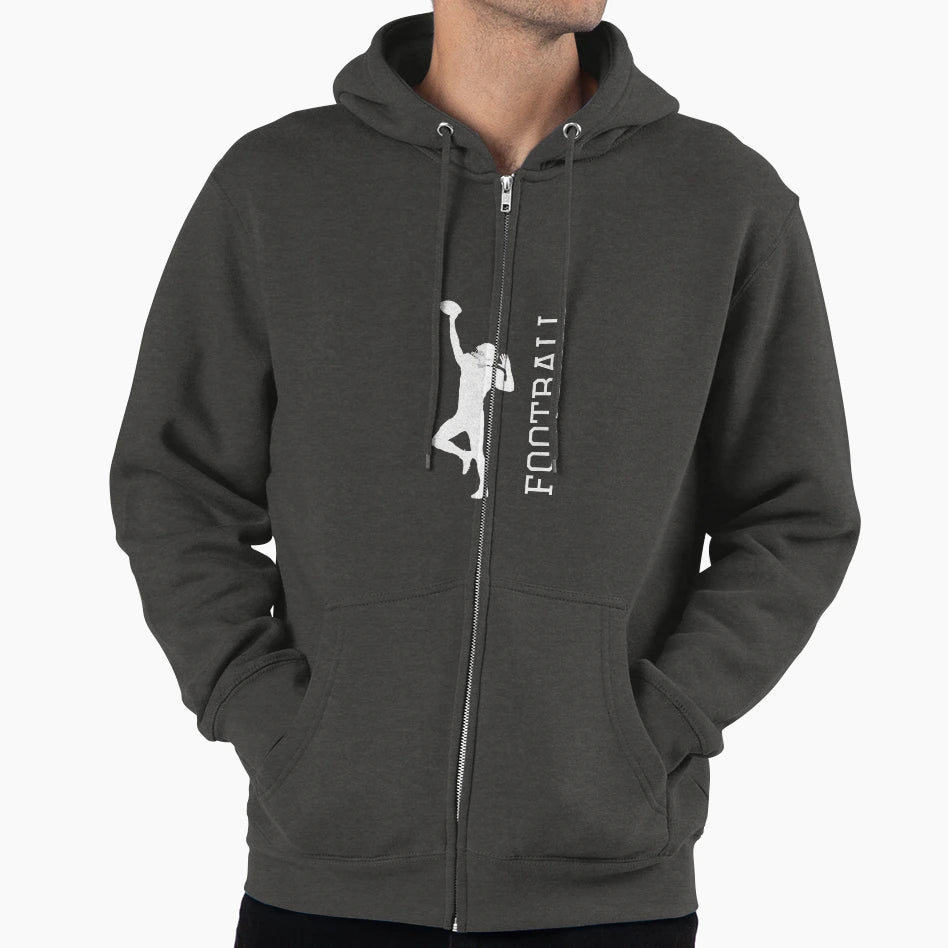 Football American Football Player Hoodie - Minimalist Print Men Women - T-Shirt, Sweatshirt, Hoodie