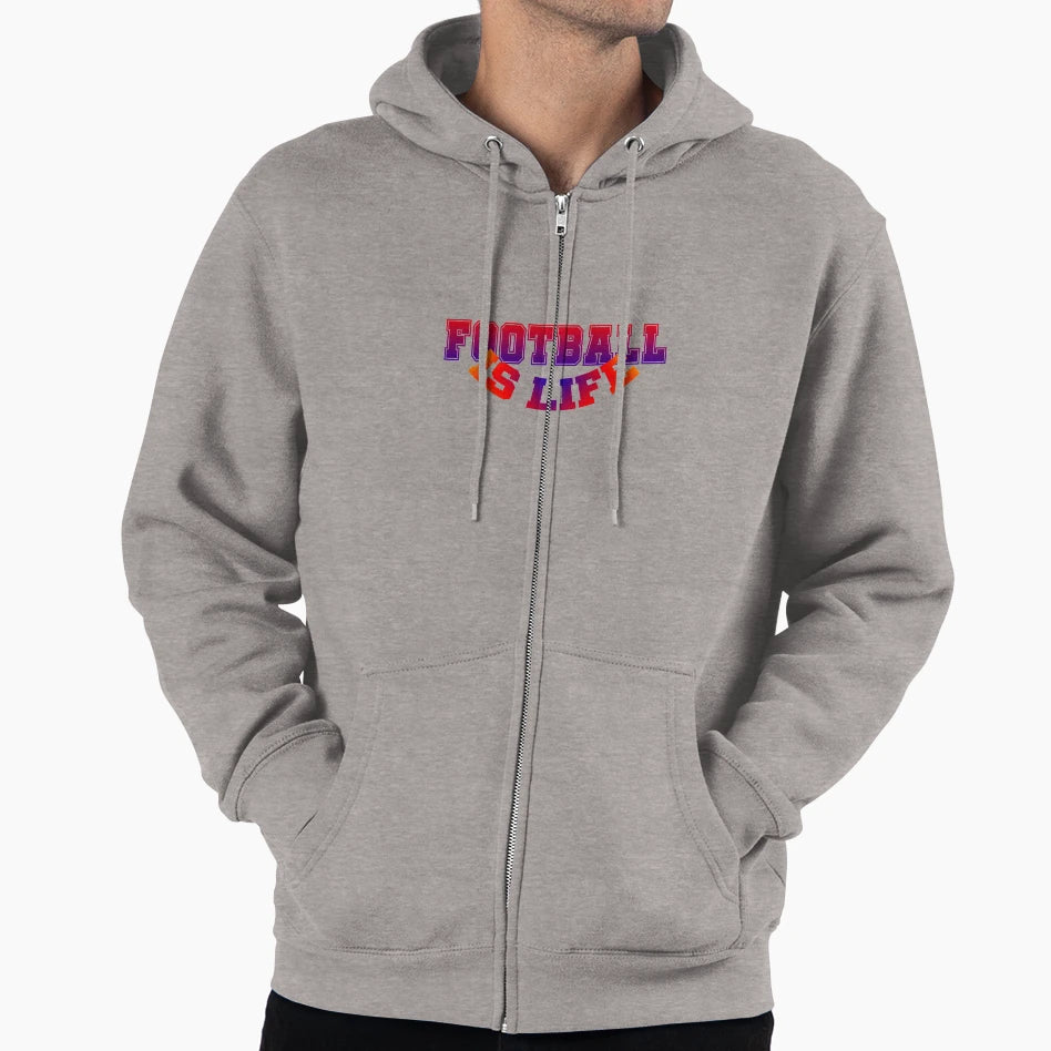 Football Is Life Hoodie - Casual Everyday Wear for Adults - T-Shirt, Sweatshirt, Hoodie