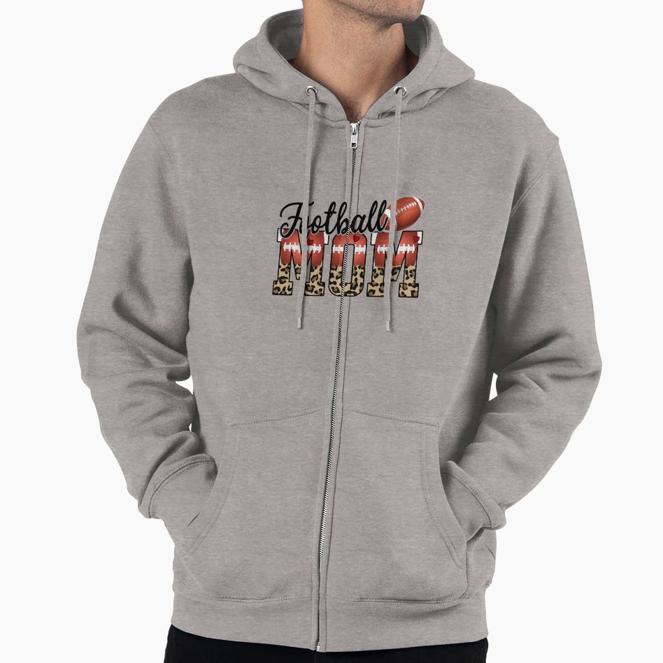 Football Mom Hoodie - Minimalist Print for Adults - T-Shirt, Sweatshirt, Hoodie