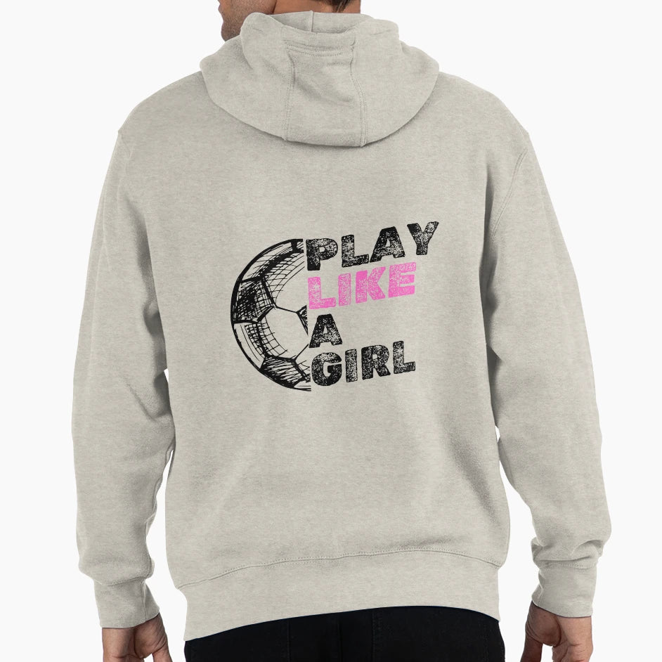Female Soccer Hoodie - Minimalist Print for Adults - T-Shirt, Sweatshirt, Hoodie