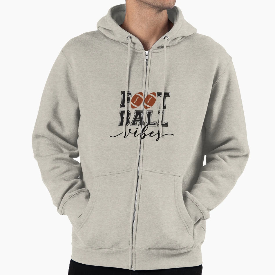 Football Vibes B W Hoodie - Unique Graphic Men Women - T-Shirt, Sweatshirt, Hoodie