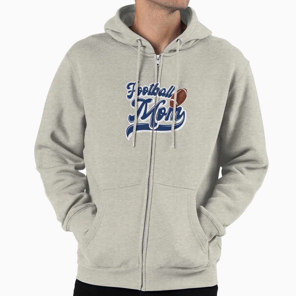 Football Mom Blue And Red Hoodie - Graphic Print for Adults - T-Shirt, Sweatshirt, Hoodie