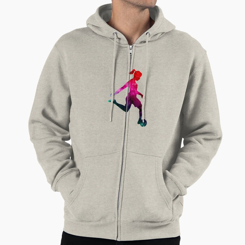 Soccer Player Watercolor T-Shirt - Novelty Apparel Unisex - T-Shirt, Sweatshirt, Hoodie