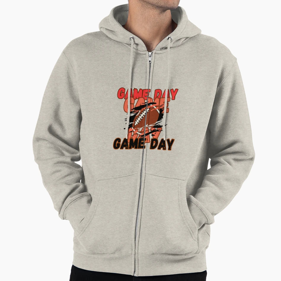 Game Day Bold Football Sports Fans Hoodie - Fun Novelty Design for Adults - T-Shirt, Sweatshirt, Hoodie