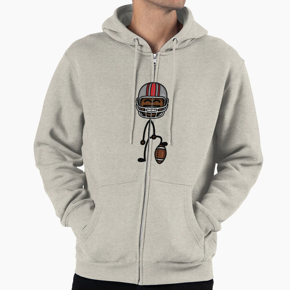 Football Player Hoodie - Trendy Graphic Men Women - T-Shirt, Sweatshirt, Hoodie