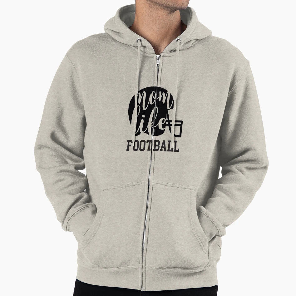 Mom Life Football Helmet Hoodie - Trendy Graphic Unisex - T-Shirt, Sweatshirt, Hoodie