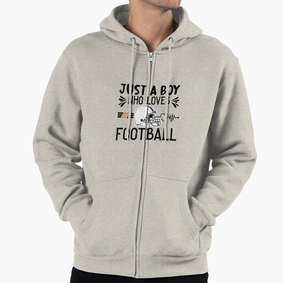 Just Who Loves Football Hoodie - Trendy Graphic Unisex - T-Shirt, Sweatshirt, Hoodie