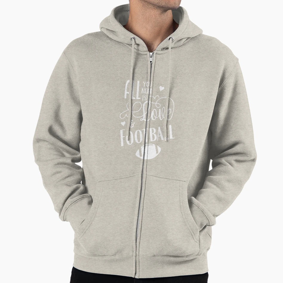 All You Need Is Love Football Hoodie - Aesthetic Graphic Unisex - T-Shirt, Sweatshirt, Hoodie