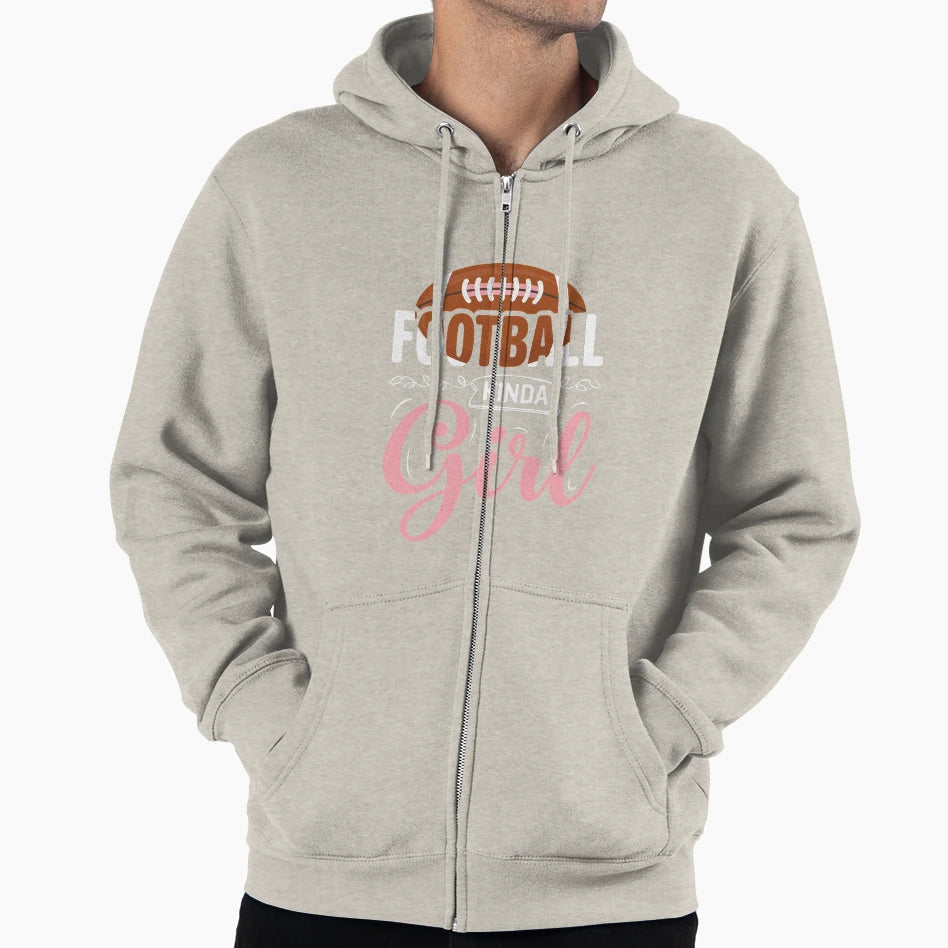 America Kinda Girlgirly American Football Hoodie - Graphic Print Men Women - T-Shirt, Sweatshirt, Hoodie