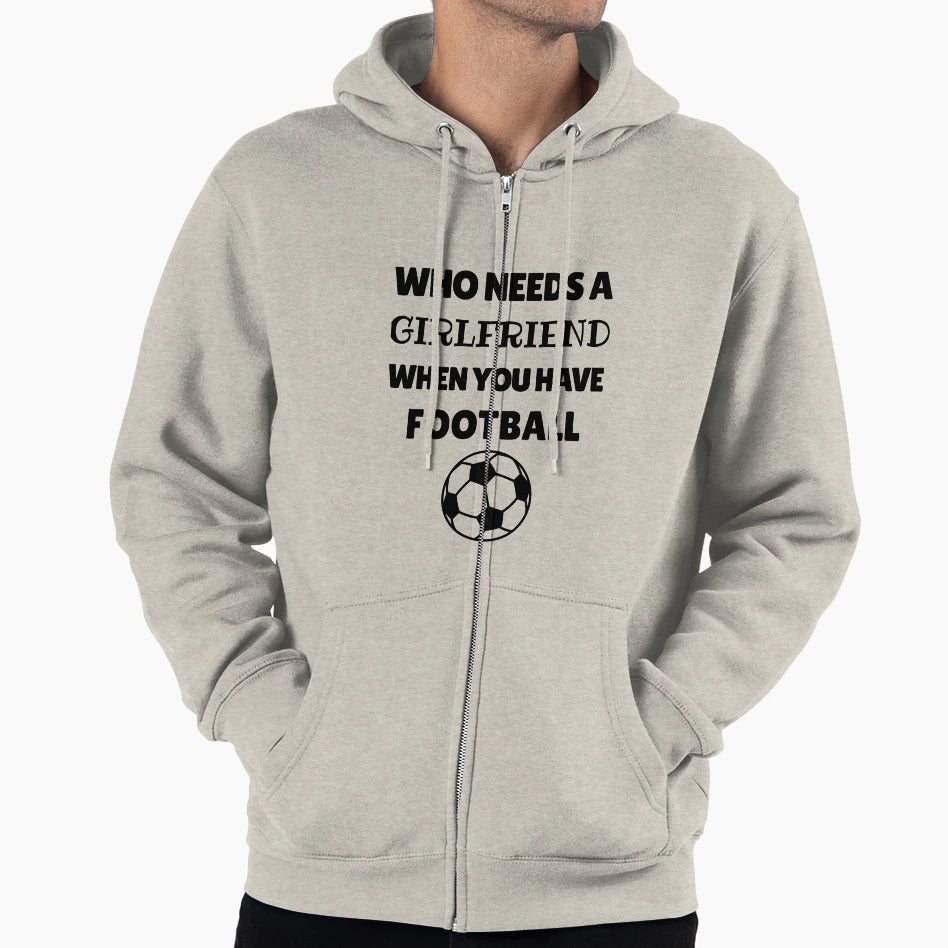 Who Needs Girlfriend When You Have Hoodie - Minimalist Print Unisex - T-Shirt, Sweatshirt, Hoodie