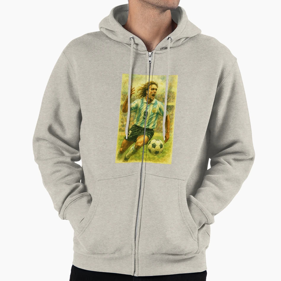Gabriel Batistuta Football Legend Hoodie - Aesthetic Graphic Men Women - T-Shirt, Sweatshirt, Hoodie