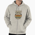 Proud Dad Vibes Sunset Distressed Hoodie - Unique Graphic Unisex - T-Shirt, Sweatshirt, Hoodie