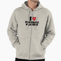 I Love Football Players Hoodie - Fun Novelty Design for Adults - T-Shirt, Sweatshirt, Hoodie