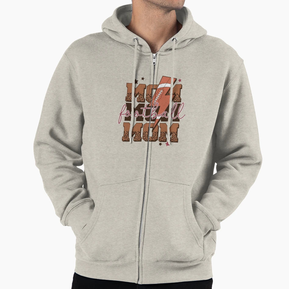 Mom Mom Mom Football Mothers Day Hoodie - Fun Novelty Design Men Women - T-Shirt, Sweatshirt, Hoodie