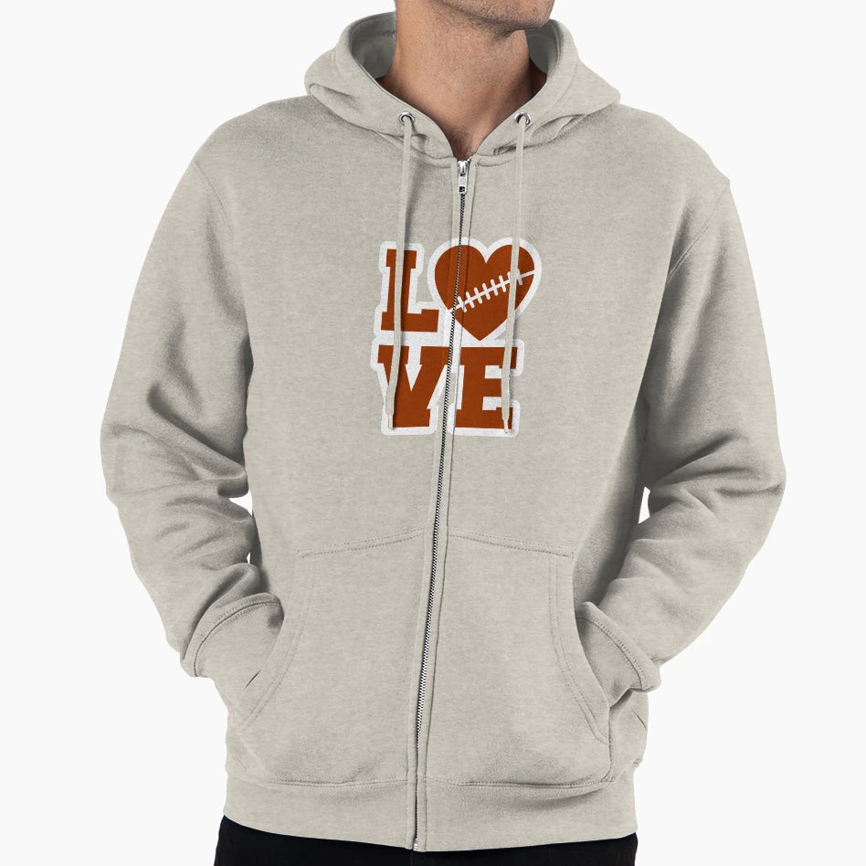 Football Love Hoodie - Trendy Graphic Men Women - T-Shirt, Sweatshirt, Hoodie