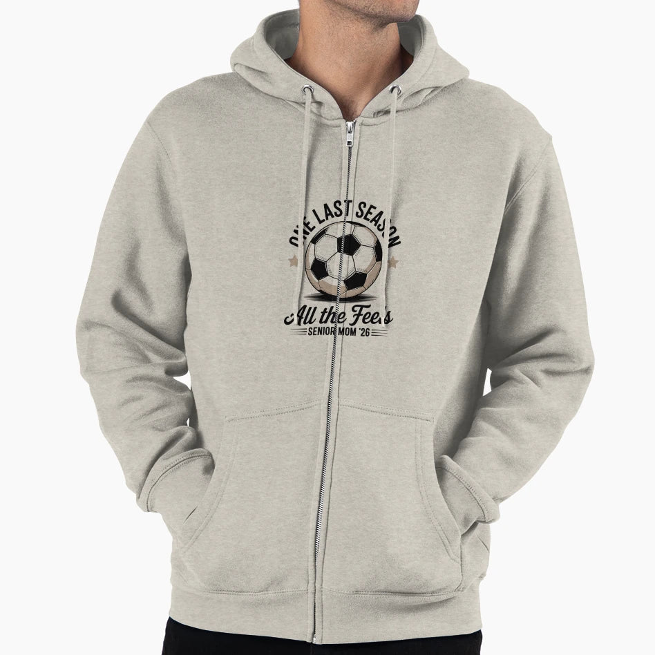 Soccer Senior Mom 2026 Distressed Hoodie - Unique Graphic Men Women - T-Shirt, Sweatshirt, Hoodie