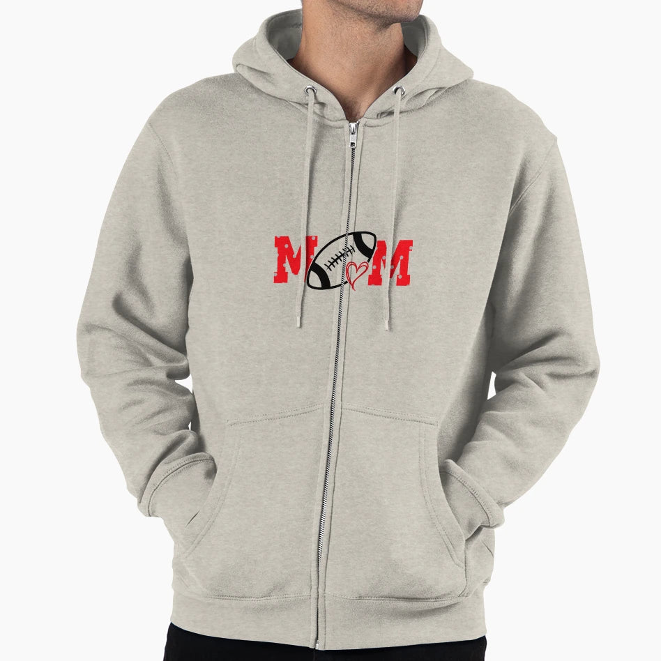Football Mom Polka Dots Football Love Hoodie - Custom Art Print Men Women - T-Shirt, Sweatshirt, Hoodie