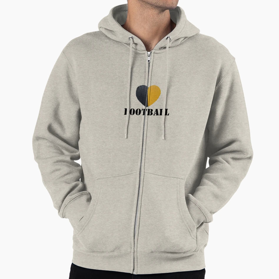 Heart Football Hoodie - Unique Graphic for Adults - T-Shirt, Sweatshirt, Hoodie