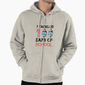 Football American Funny 100 Days School Hoodie - Unique Graphic for Adults - T-Shirt, Sweatshirt, Hoodie