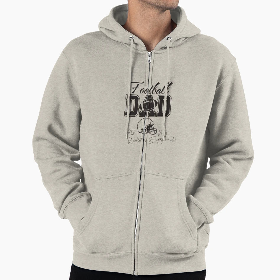 Football Dad American Football Hoodie - Casual Everyday Wear Unisex - T-Shirt, Sweatshirt, Hoodie