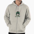 Football Mom Life Messy Bun Hoodie - Casual Everyday Wear Men Women - T-Shirt, Sweatshirt, Hoodie