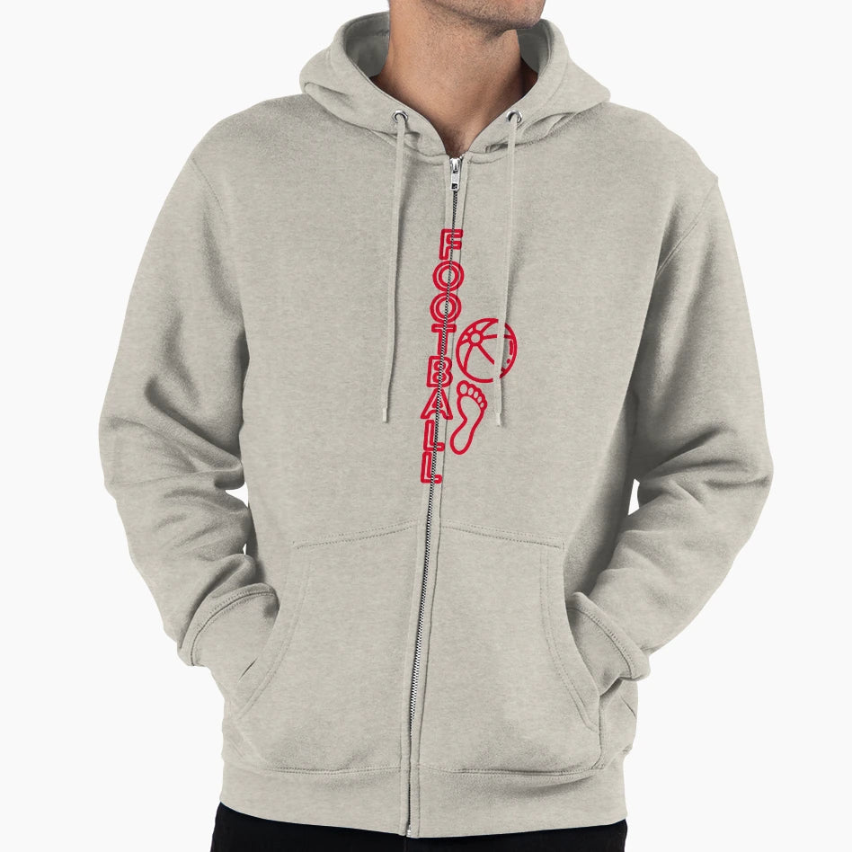 Football Foot And Ball Hoodie - Custom Art Print Men Women - T-Shirt, Sweatshirt, Hoodie