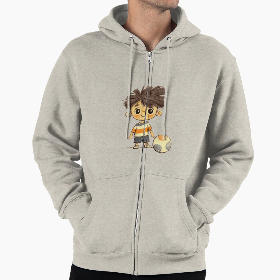 Playing Football Hoodie - Streetwear Style Men Women - T-Shirt, Sweatshirt, Hoodie