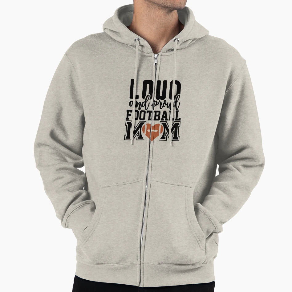 Loud And Proud Football Mom Home Decor Hoodie - Custom Art Print Men Women - T-Shirt, Sweatshirt, Hoodie