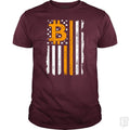 Bitcoin US Flag - Adult & Kids T-Shirts, Sweatshirts & Hoodies apparel design preview 1
