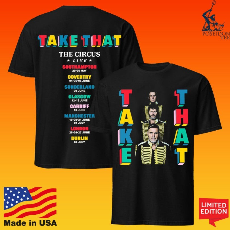 Take That The Circus Live Tour Photo Dates - Adult & Kids T-Shirts, Sweatshirts & Hoodies apparel design preview 1