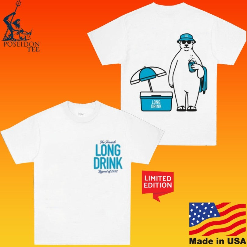 The Long Drink Summer Bear - Adult & Kids T-Shirts, Sweatshirts & Hoodies apparel design preview 1