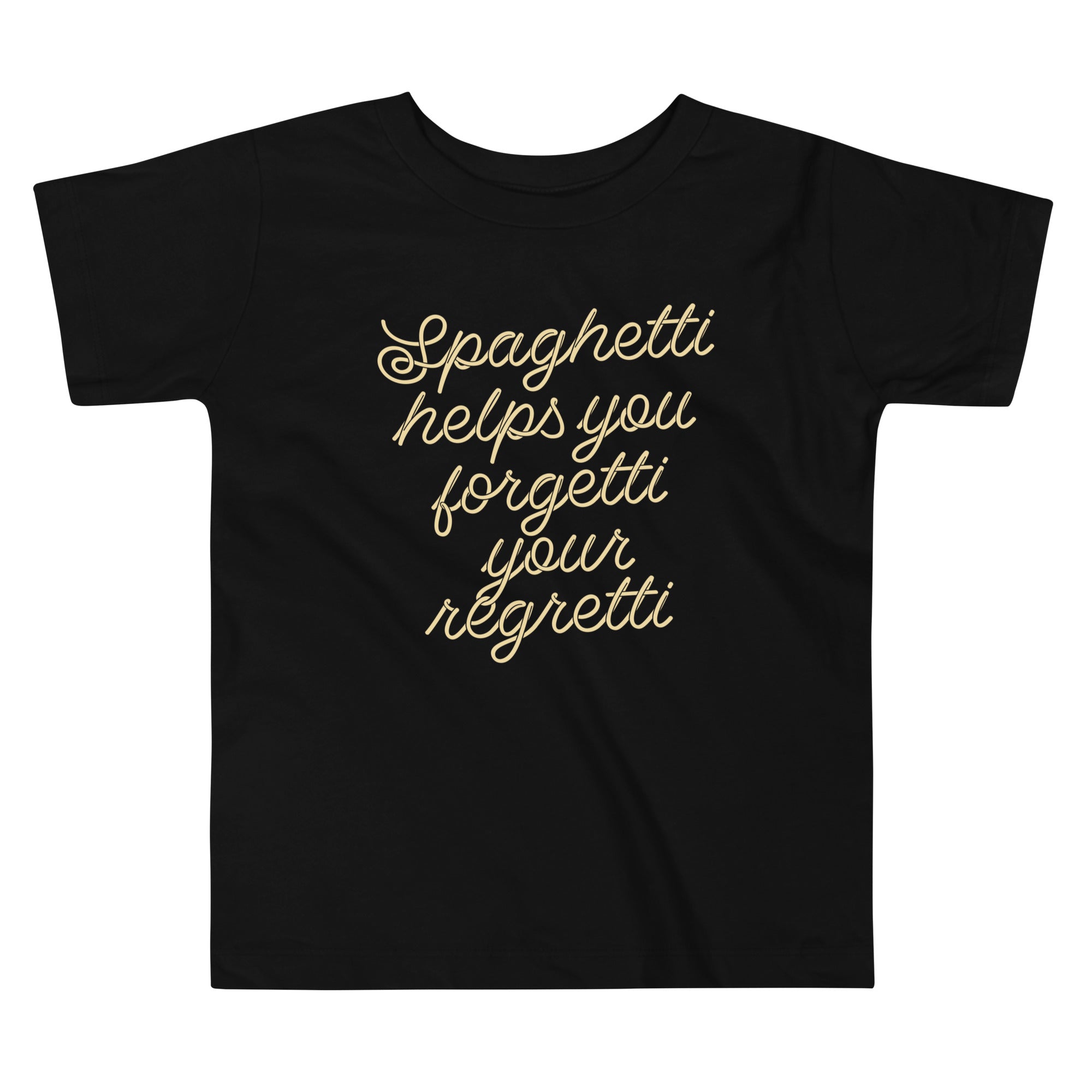 Spaghetti Helps You Forgetti Your Regretti Kid's - Adult & Kids T-Shirts, Sweatshirts & Hoodies apparel design preview 1
