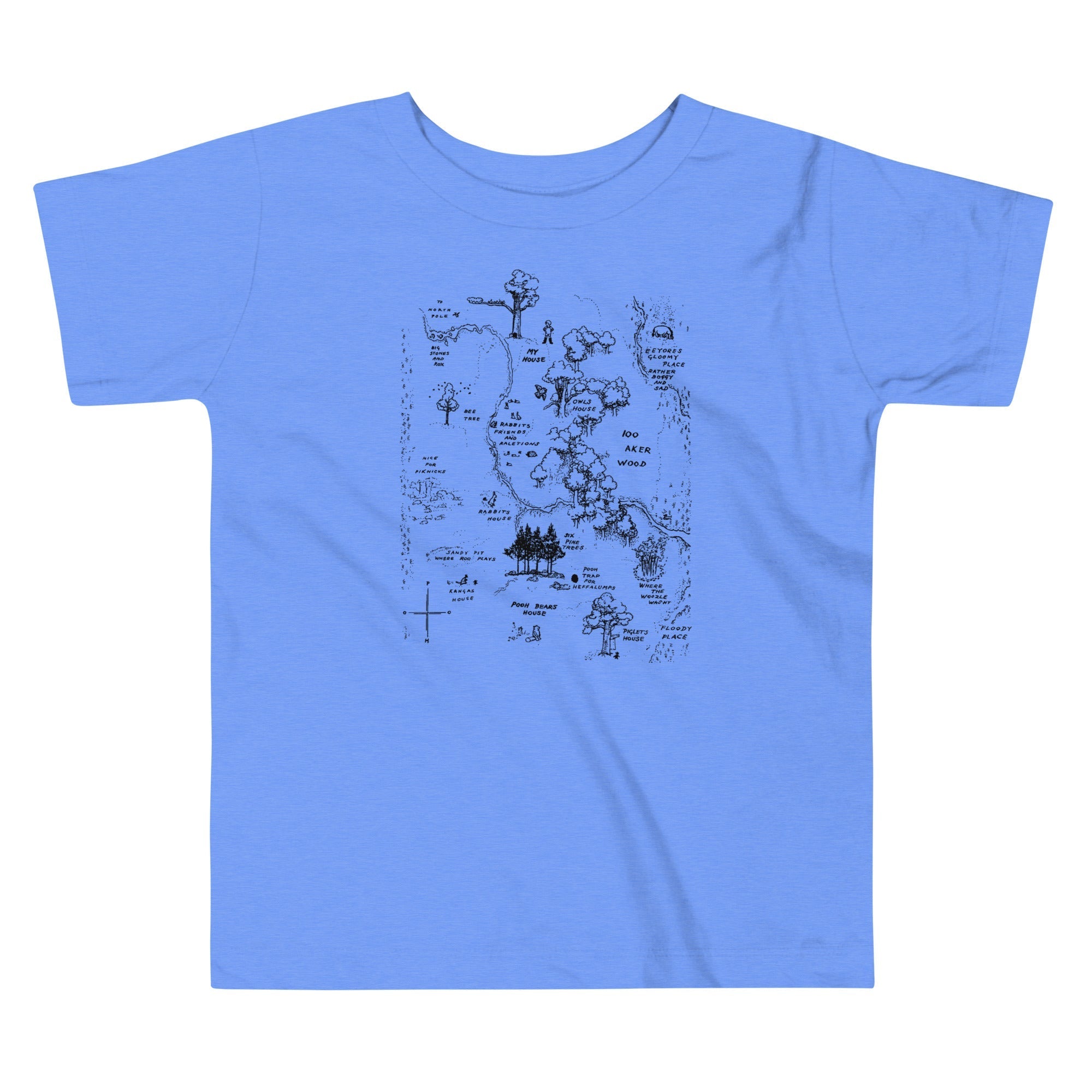 100 Acre Map Kid's Toddler - Adult & Kids T-Shirts, Sweatshirts & Hoodies apparel design preview 1