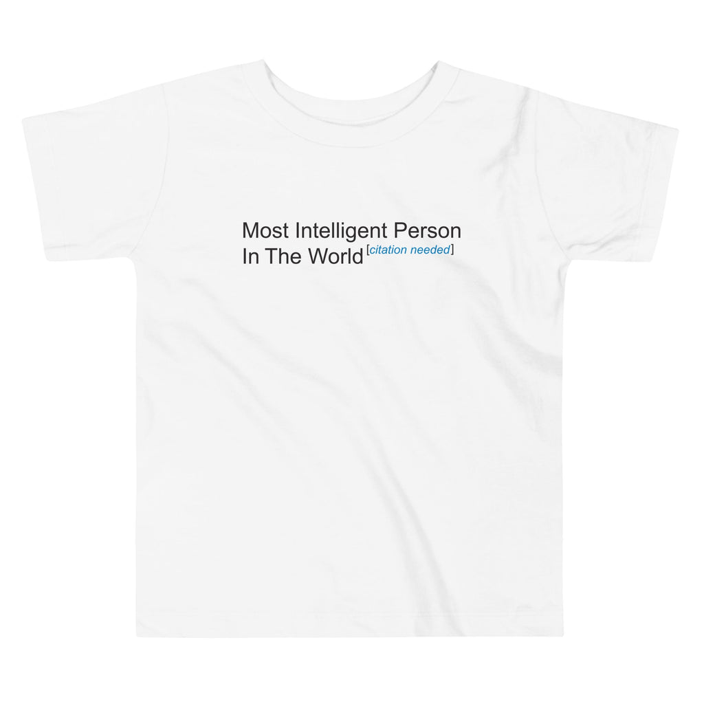 Most Intelligent Person in the World Citation Needed - Adult & Kids T-Shirts, Sweatshirts & Hoodies apparel design preview 1