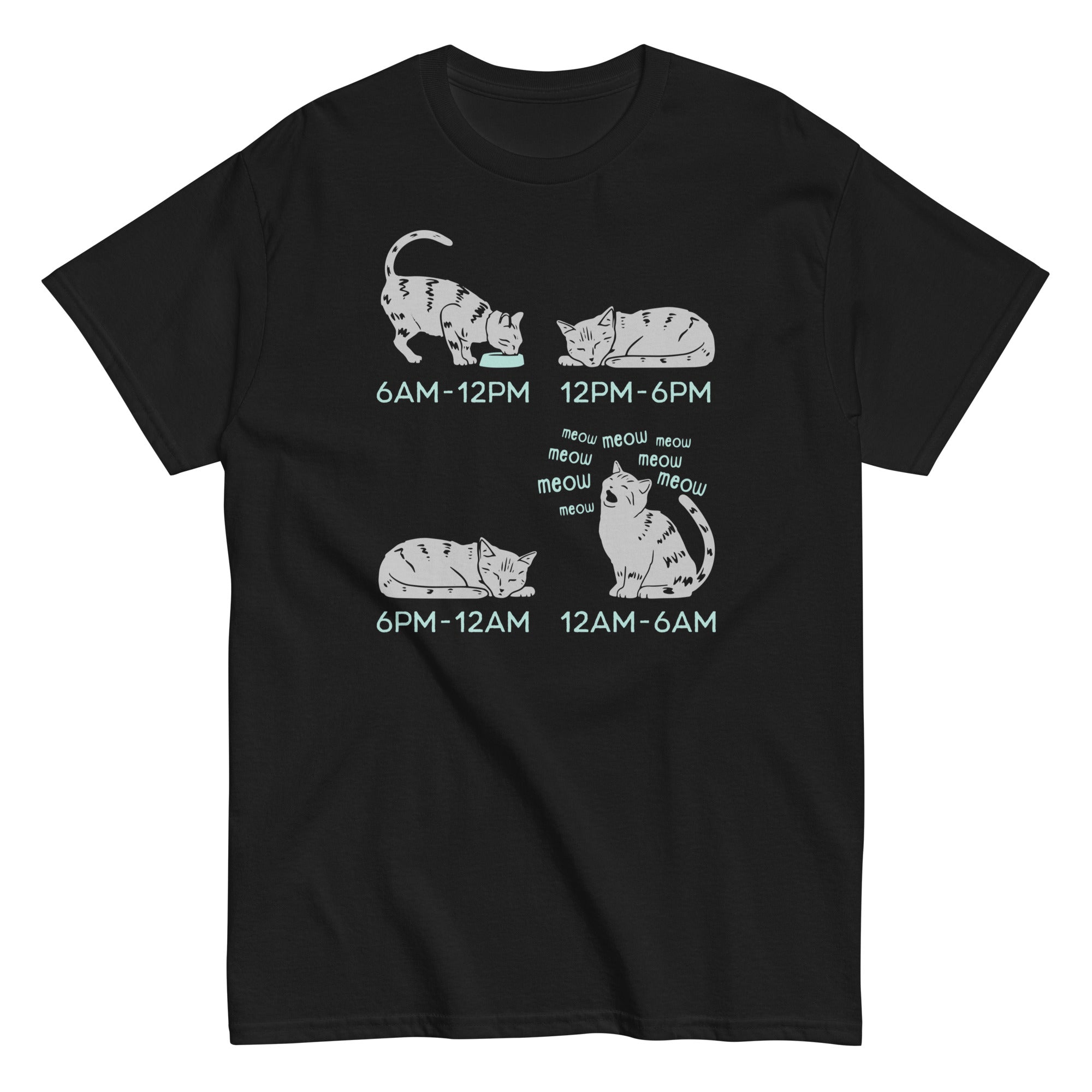 Cat Day Schedule Men's Classic - Adult & Kids T-Shirts, Sweatshirts & Hoodies apparel design preview 1
