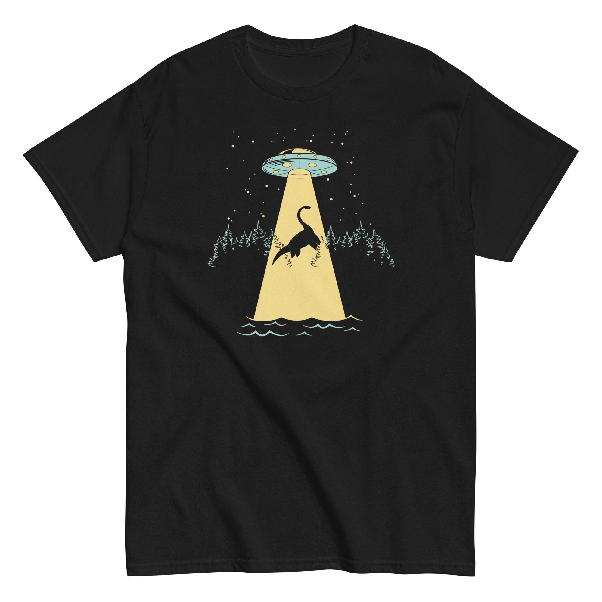 Nessie Abduction Men's Classic - Adult & Kids T-Shirts, Sweatshirts & Hoodies apparel design preview 1
