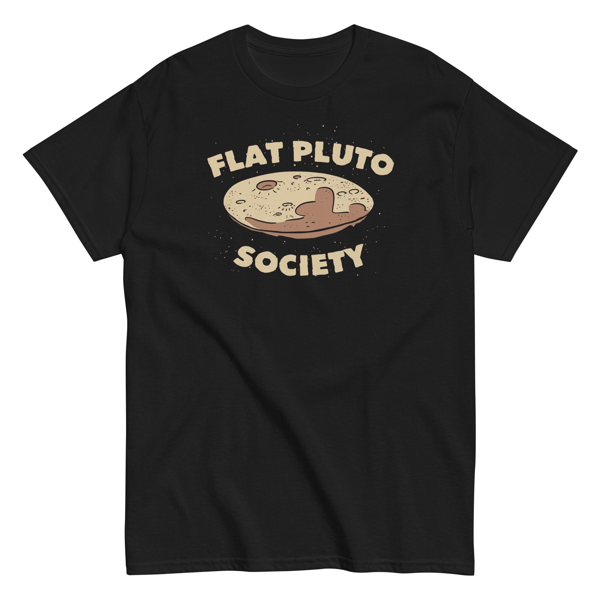 Flat Pluto Society Men's Classic - Adult & Kids T-Shirts, Sweatshirts & Hoodies apparel design preview 1