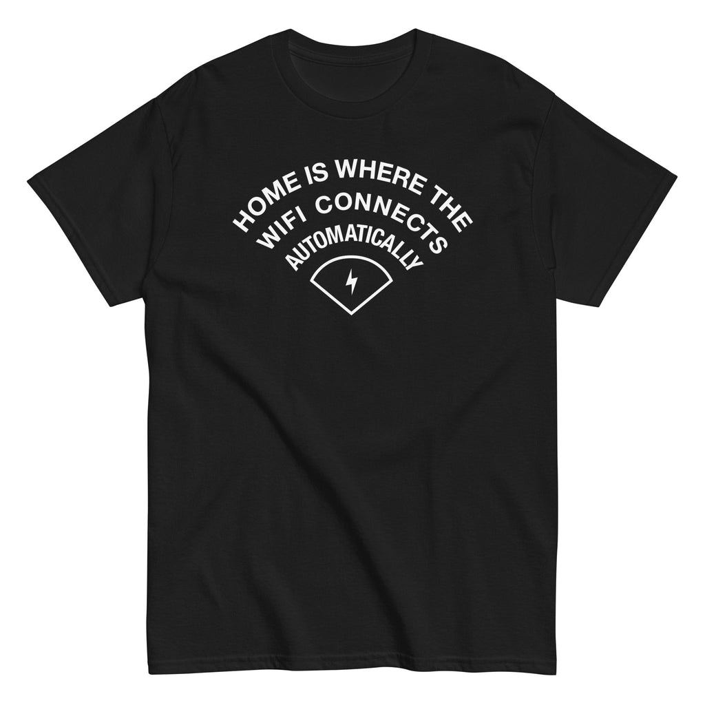 Home Is Where The WiFI Connects Automatically Men's - Adult & Kids T-Shirts, Sweatshirts & Hoodies apparel design preview 1