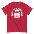 Don't Stop Believing Santa Men's Classic - Adult & Kids T-Shirts, Sweatshirts & Hoodies apparel design preview 1